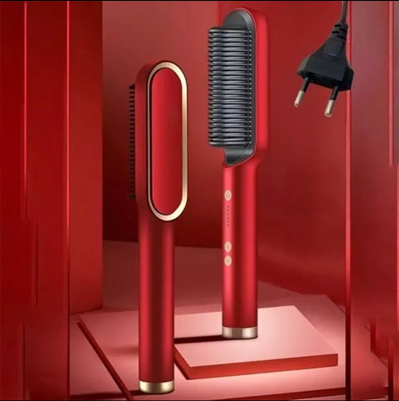 909 Hair Straightener Brush/Comb | 6 Heating Modes Electric Hair Straightener Comb